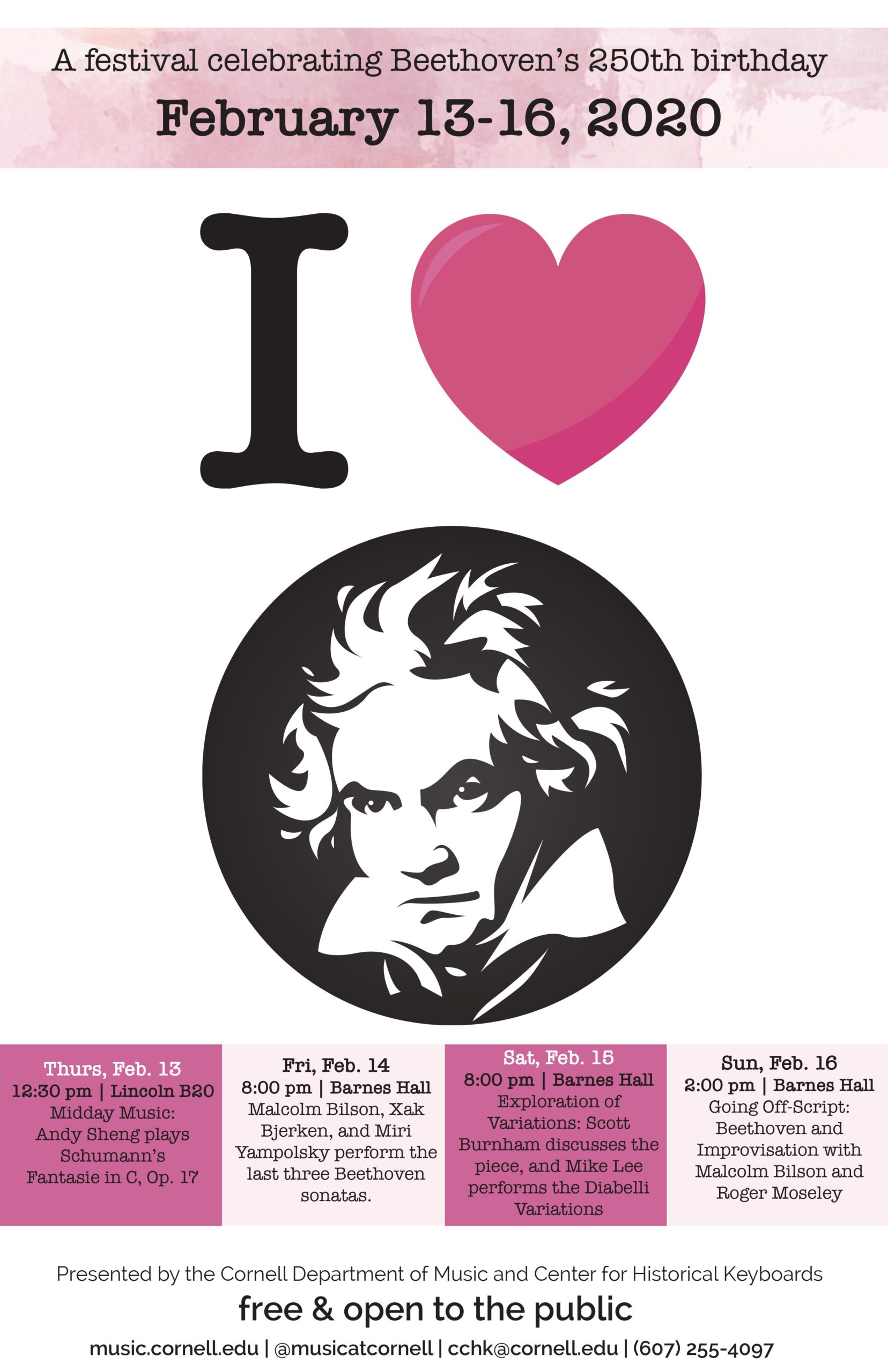 I Heart Beethoven poster, February 2020
